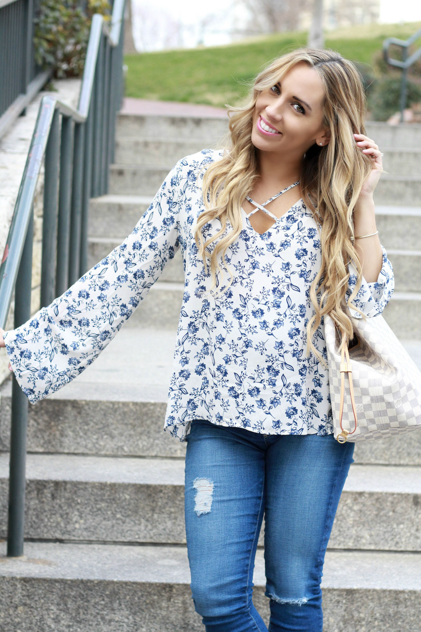 Criss Cross Blouse & the Most Flattering Jeans - According to Blaire