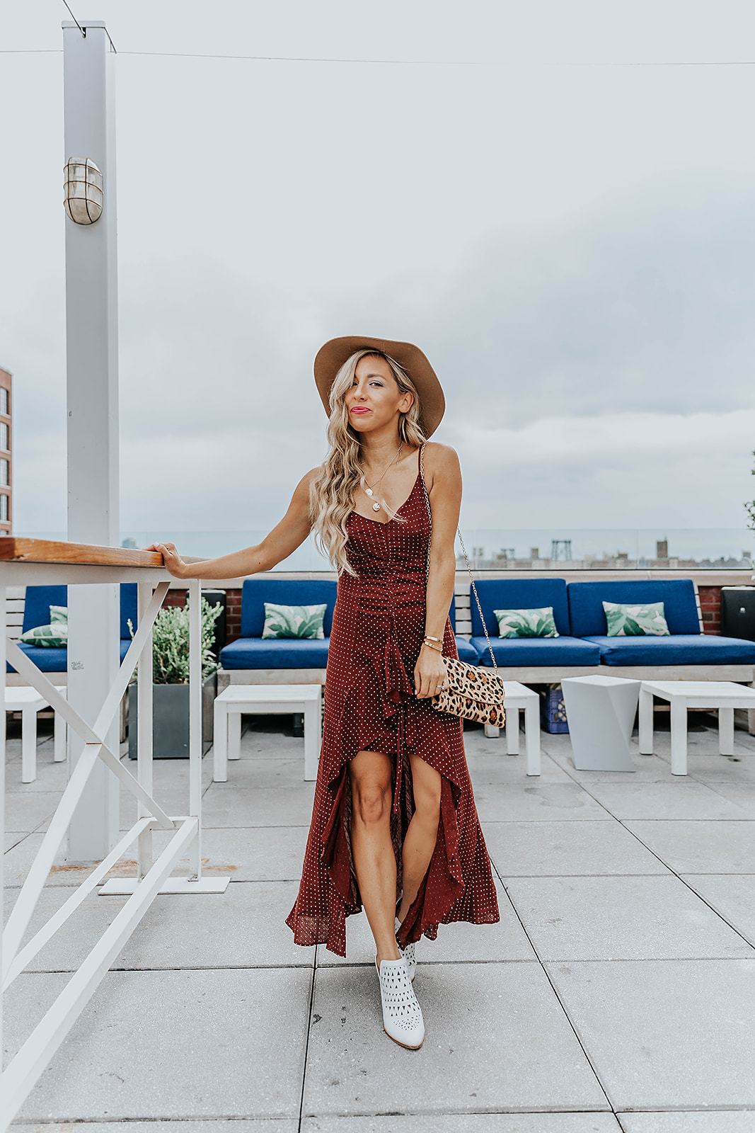 maxi dress with booties